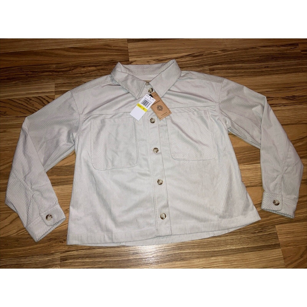 NWT Democracy Corduroy Button Up Shacket Shirt Jacket Oversized Women's Med